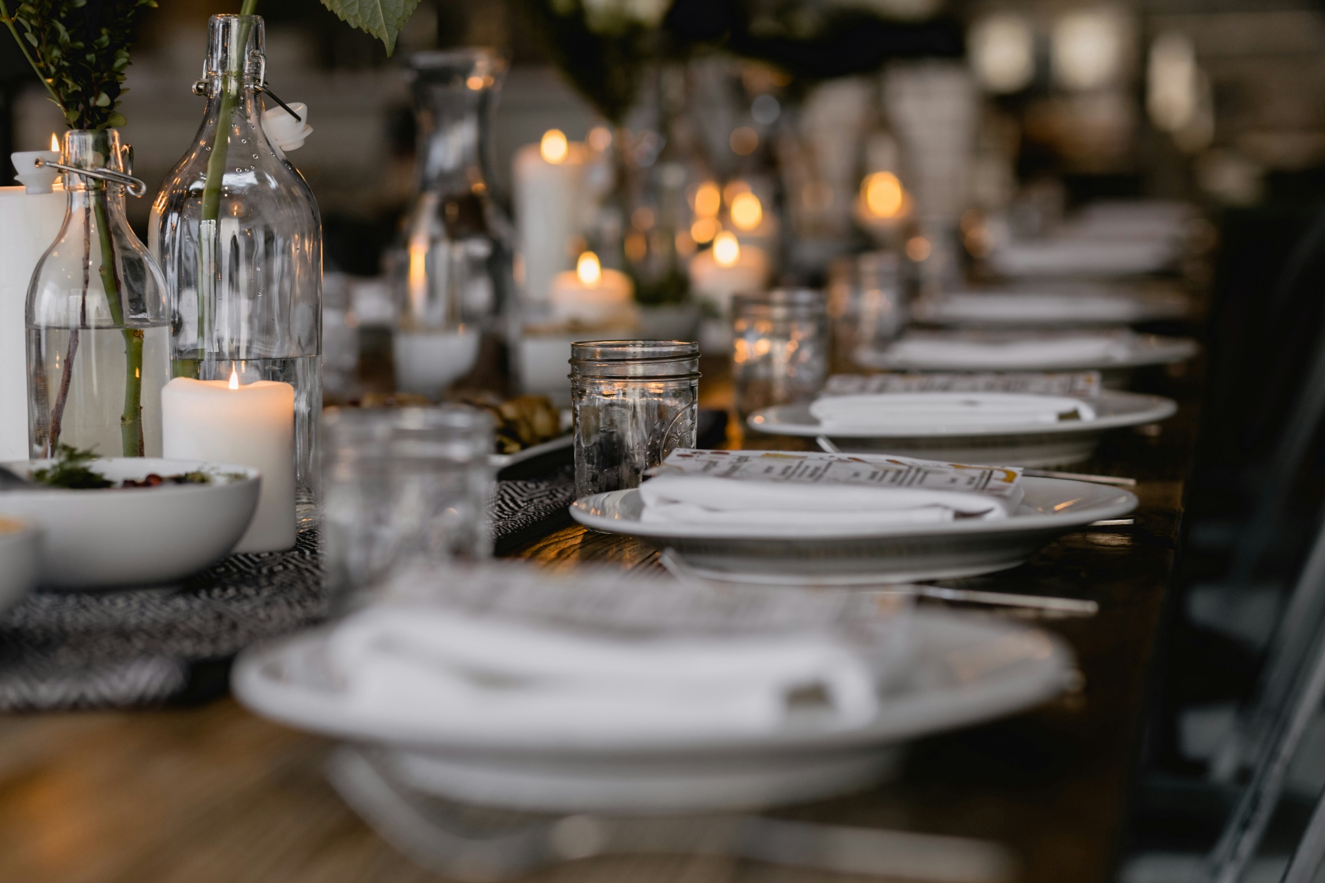 Atmospheric hospitality setting